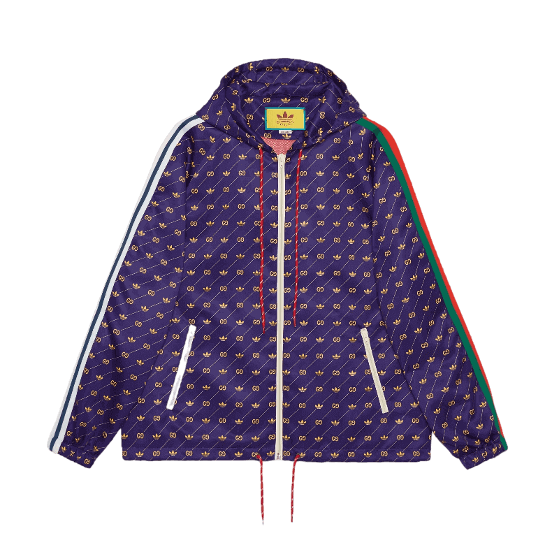 Gucci x adidas Trefoil Print Jacket - Blue/Green