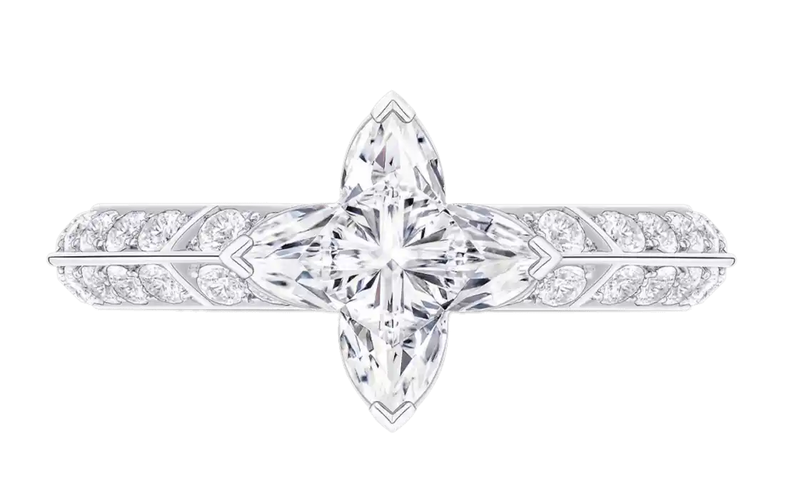 LV Diamonds Pavé Solitaire, LV Monogram Star Cut
