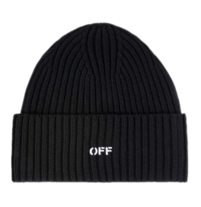Off-White Offstamp Loose Knit Beanie - Black