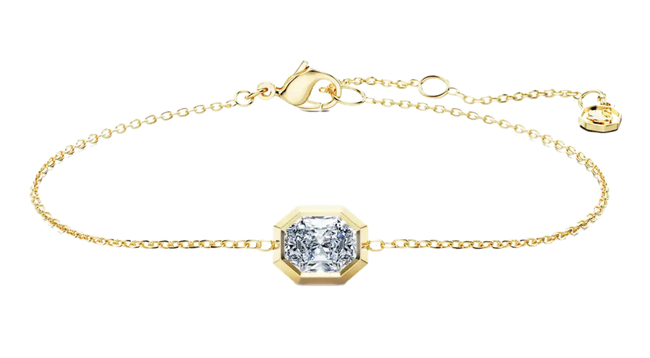 Swarovski Octagon Bracelet - 0.5 ct Lab-grown Diamonds, 14k Yellow Gold