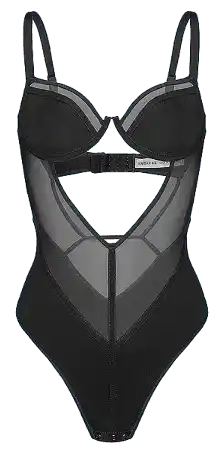 Victoria's Secret Remember Me Thong Bodysuit - Black