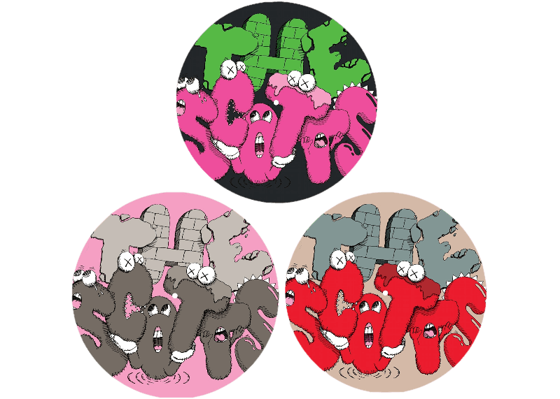 Travis Scott The Scotts KAWS Picture Disc - Black/Pink/Beige Set