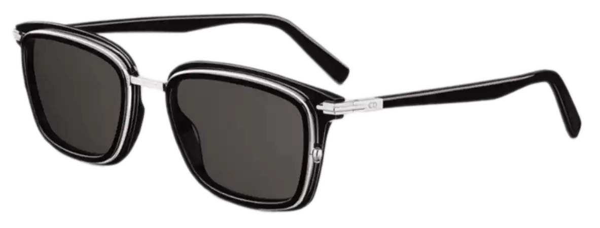DiorBlackSuit S18U - Black Rectangular Sunglasses