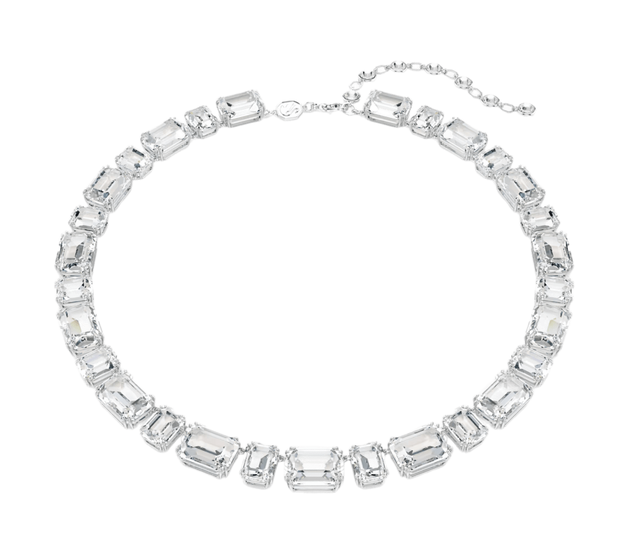 Swarovski Millenia Tennis Necklace - White, Rhodium Plated