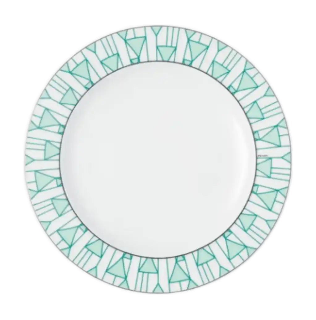 Prada Set of Two Porcelain Dinner Plates - Vienna Green
