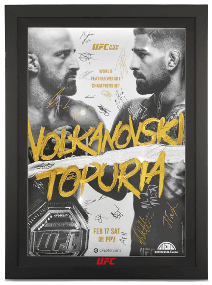 UFC 298: Volkanovski Vs Topuria Autographed Poster