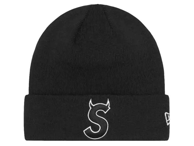 Supreme New Era S Logo Beanie (FW22) - Black