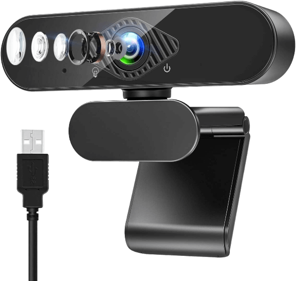 Dancial USB Webcam, 1080P Streaming Webcam with Microphone