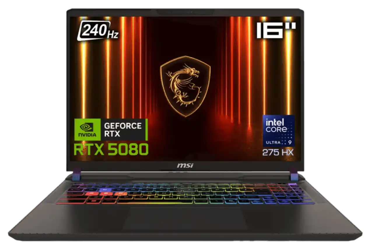 MSI Vector 16 Intel Core Ultra 9 32GB RAM 1TB SSD RTX 5080 240Hz 16 Inch Gaming Laptop