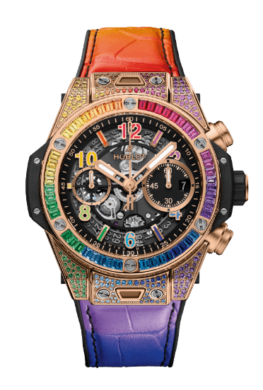 Hublot Big Bang Unico King Gold Rainbow - 42mm, 18k Gold, Gemstones