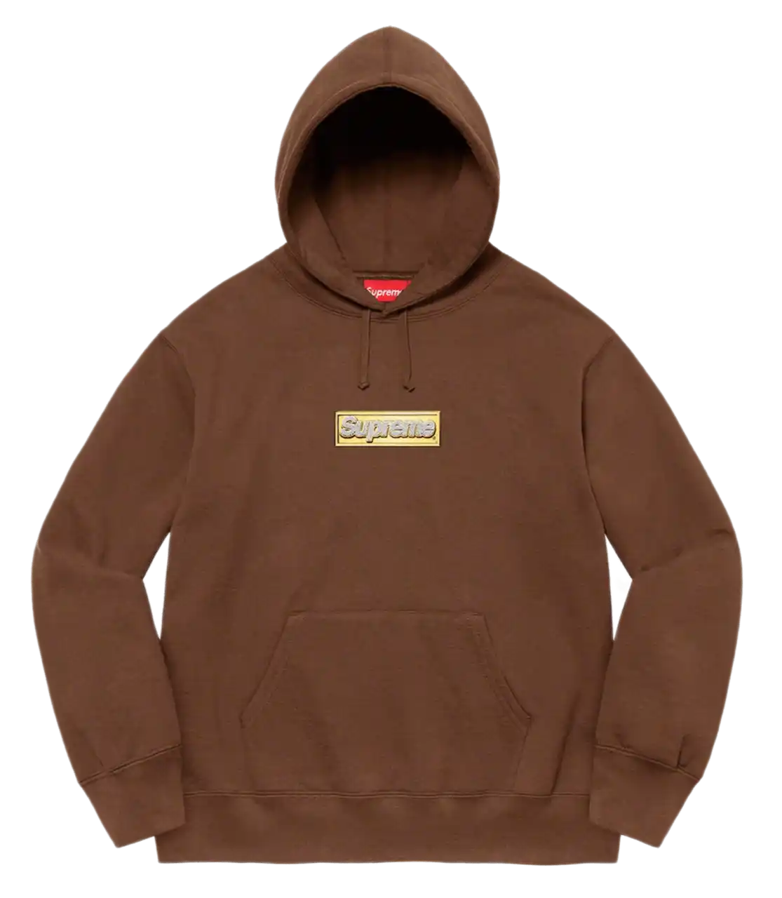 Supreme Bling Box Logo Hooded Sweatshirt - Dark Brown