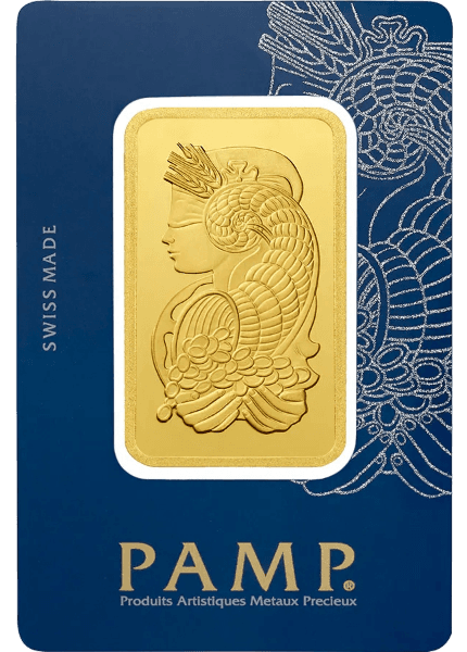 50 gram Gold Bar - PAMP Suisse Lady Fortuna
