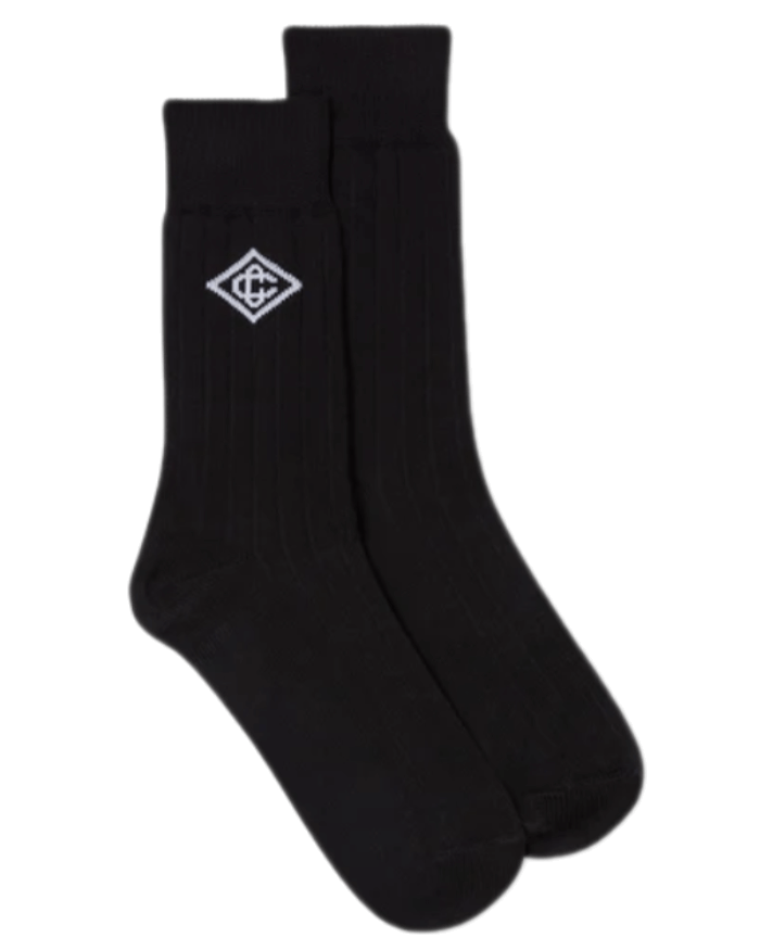 Casablanca Monogram Dress Socks - Black