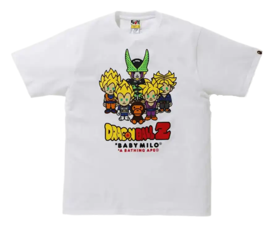 BAPE x Dragon Ball Z Baby Milo Super Saiyan & Cell Tee - White