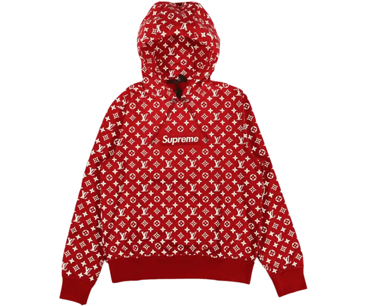 Supreme x Louis Vuitton Box Logo Hooded Sweatshirt - Red