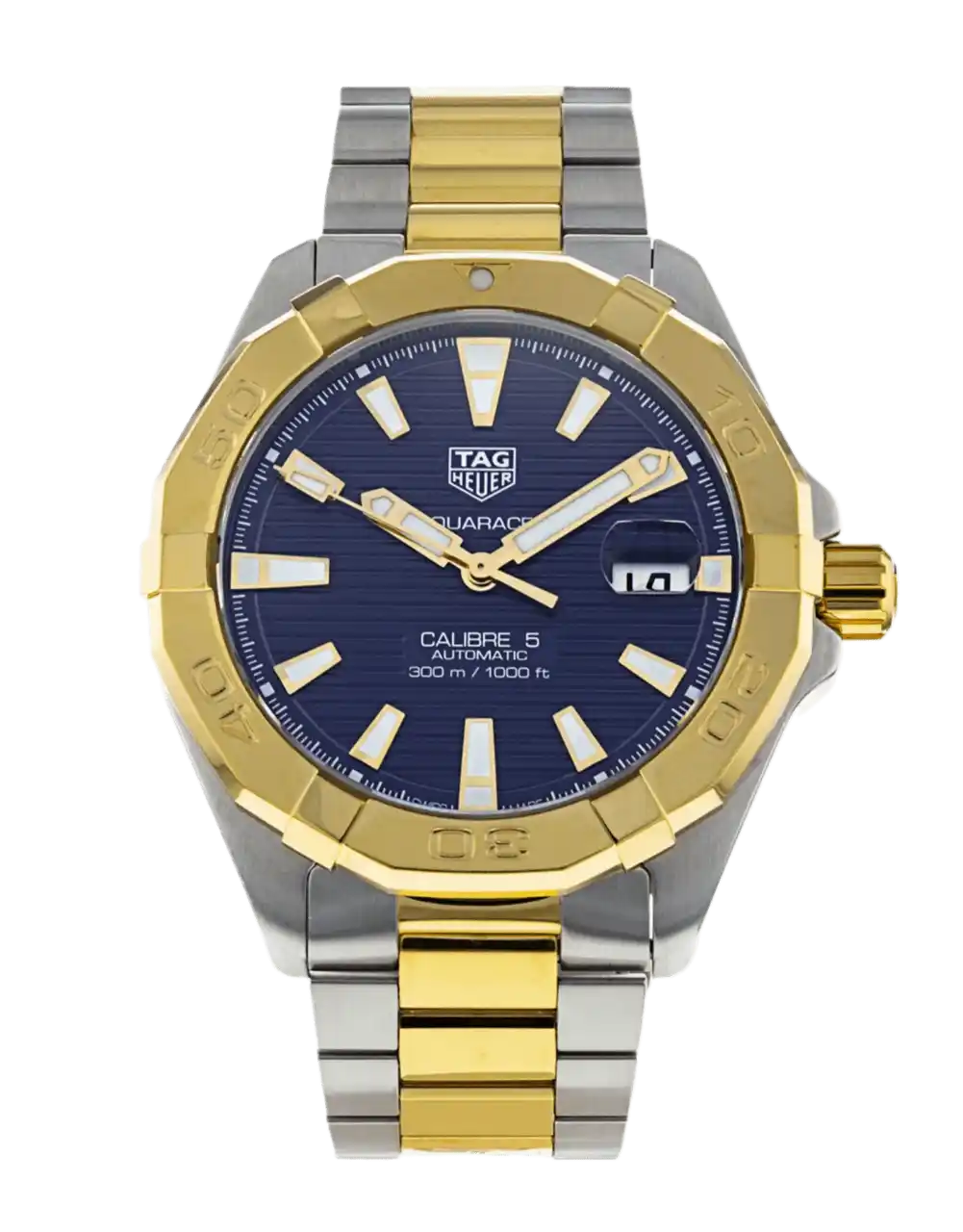 Tag Heuer Aquaracer Blue Dial - 41mm, Steel and Yellow Gold Plated