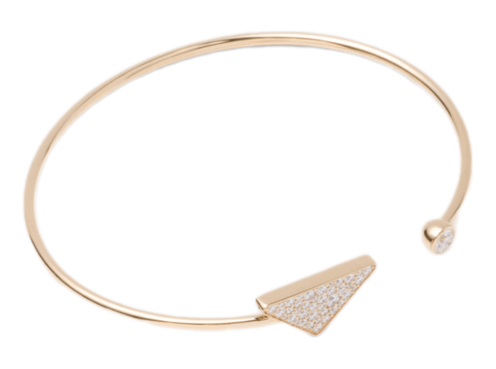 Prada Eternal Bangle Bracelet In Yellow Gold With Diamonds