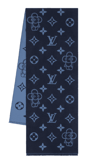 Louis Vuitton Monogram Vivienne Scarf - Navy