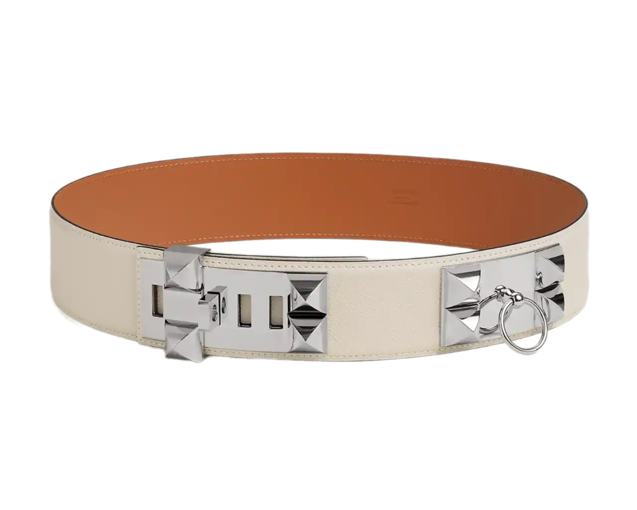 Hermès Collier de Chien 50 Belt - Craie