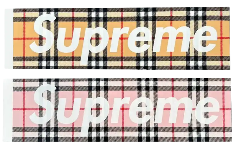 Supreme Burberry Box Logo Sticker Set