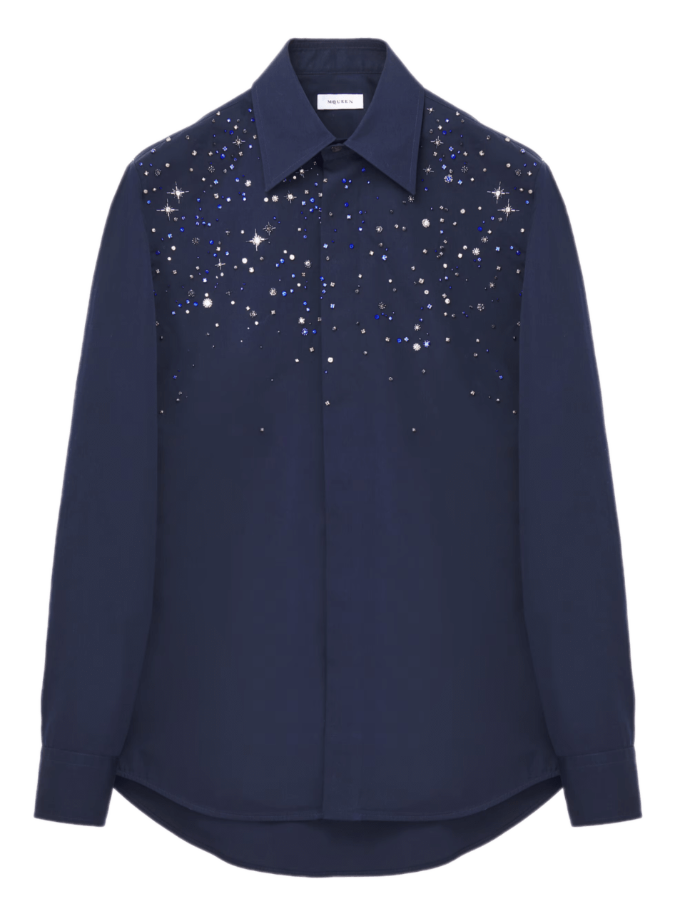 McQueen Constellation Embroidery Shirt - Midnight Blue