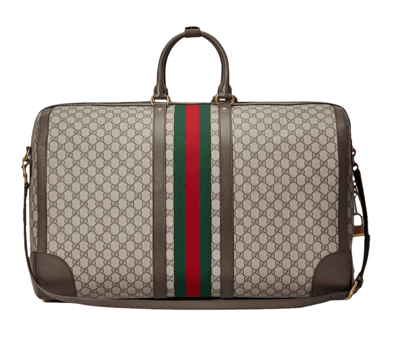 Gucci Savoy Maxi Duffle Bag - Beige And Ebony