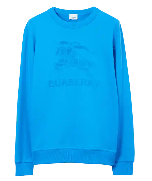 Burberry EKD Cotton Sweatshirt - Bright Cerulean Blue