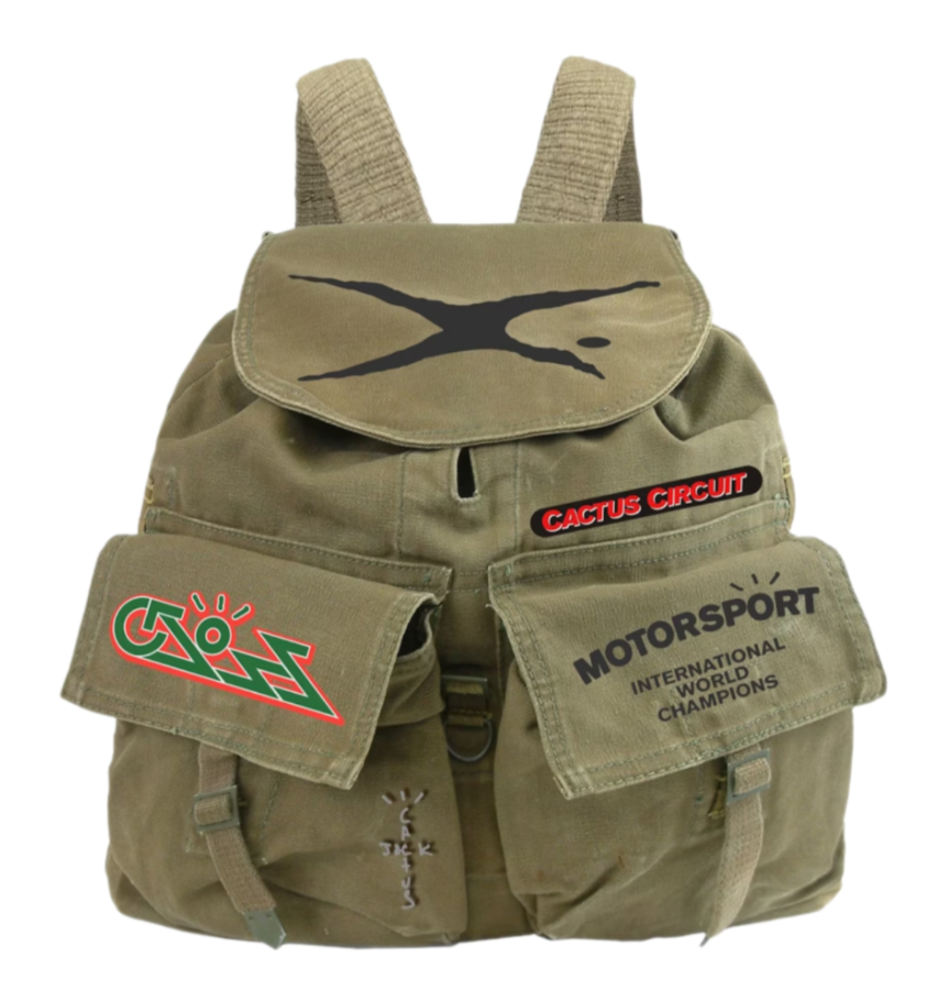 Travis Scott Cactus Jack Canvas Backpack - Olive