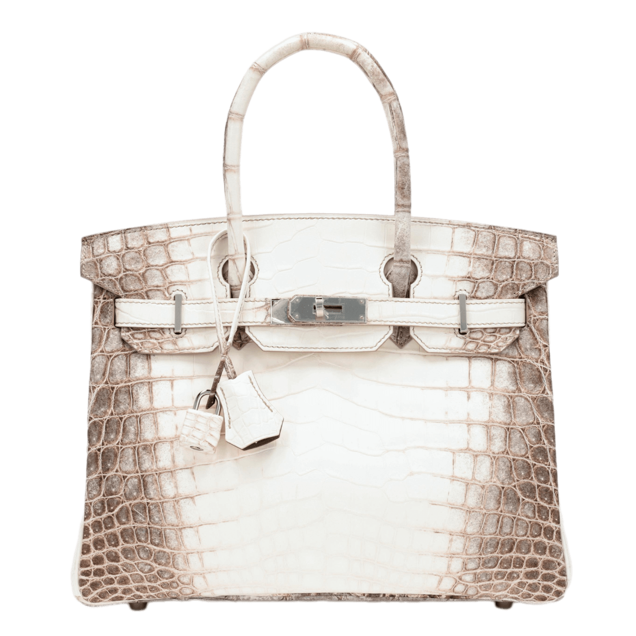 Hermès White Matte Niloticus Crocodile Himalaya Birkin 30 Palladium Hardware, 2020