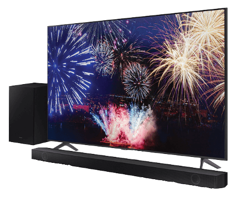 Samsung 85" Class Crystal UHD CU7000 with B-Series 3.1 ch. Soundbar