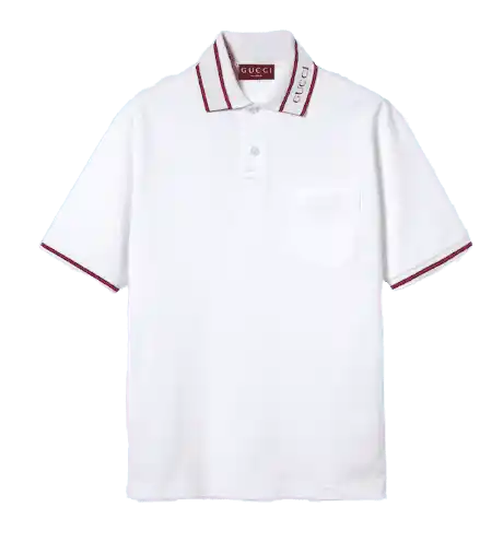 Gucci Cotton Piquet Polo Shirt With Web