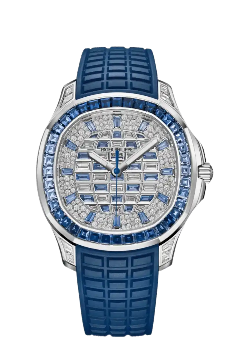 Patek Philippe Aquanaut Luce Haute Joaillerie White and Blue Diamond Dial - 39mm, White Gold, Diamond and Saphire Bezel