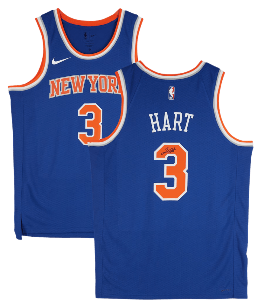 Josh Hart New York Knicks Autographed Blue Nike 2022-23 Icon Edition Swingman Jersey