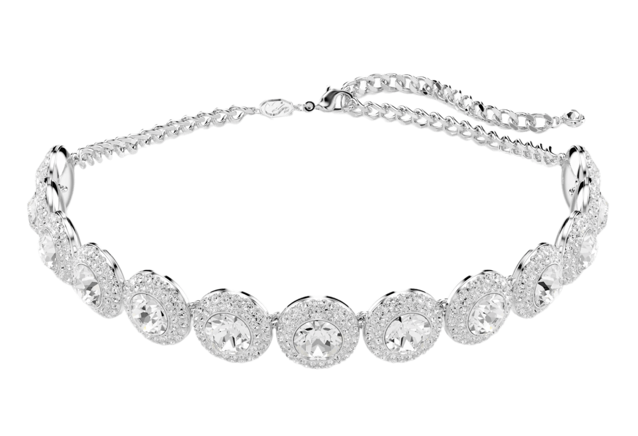 Swarovski Una Angelic Choker - White, Rhodium Plated