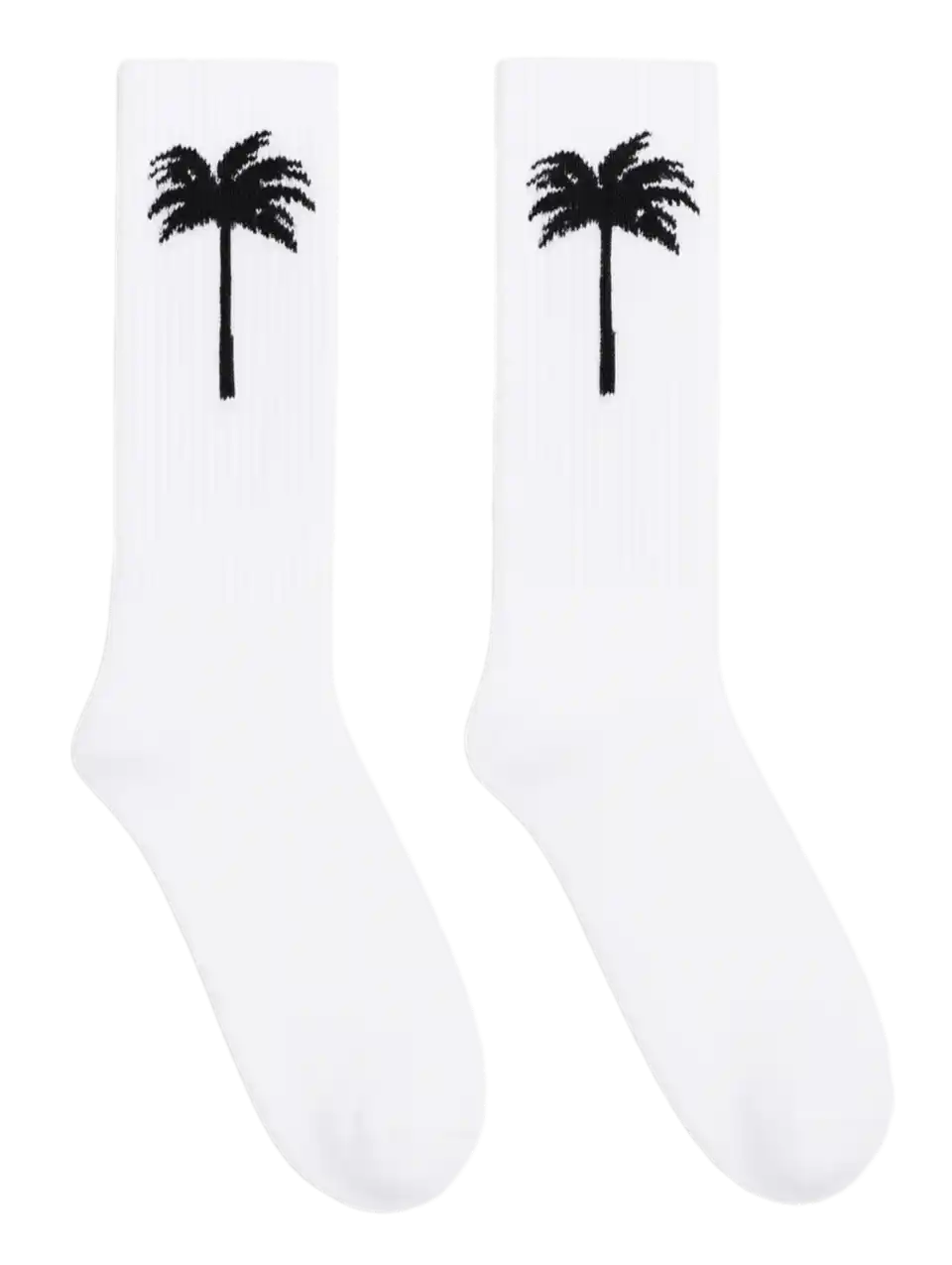 Palm Tree Logo Socks - White/Black