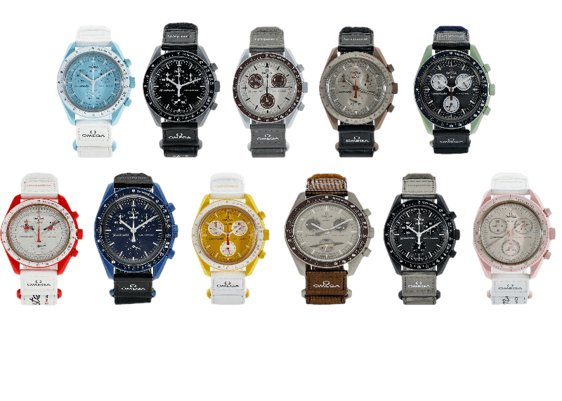 Swatch x Omega Bioceramic Moon Full Collection - Set of 11