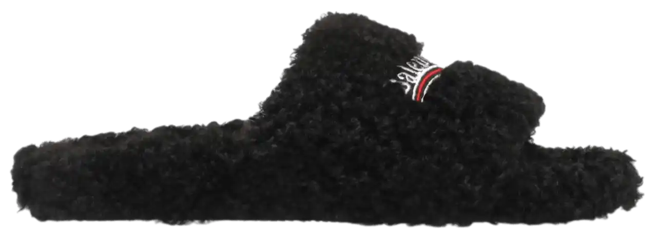 Balenciaga Furry Slide - Black