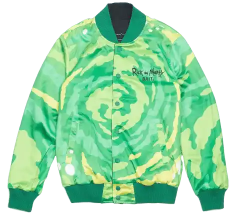 BAIT x Rick And Morty Reversible Varsity Jacket - Black