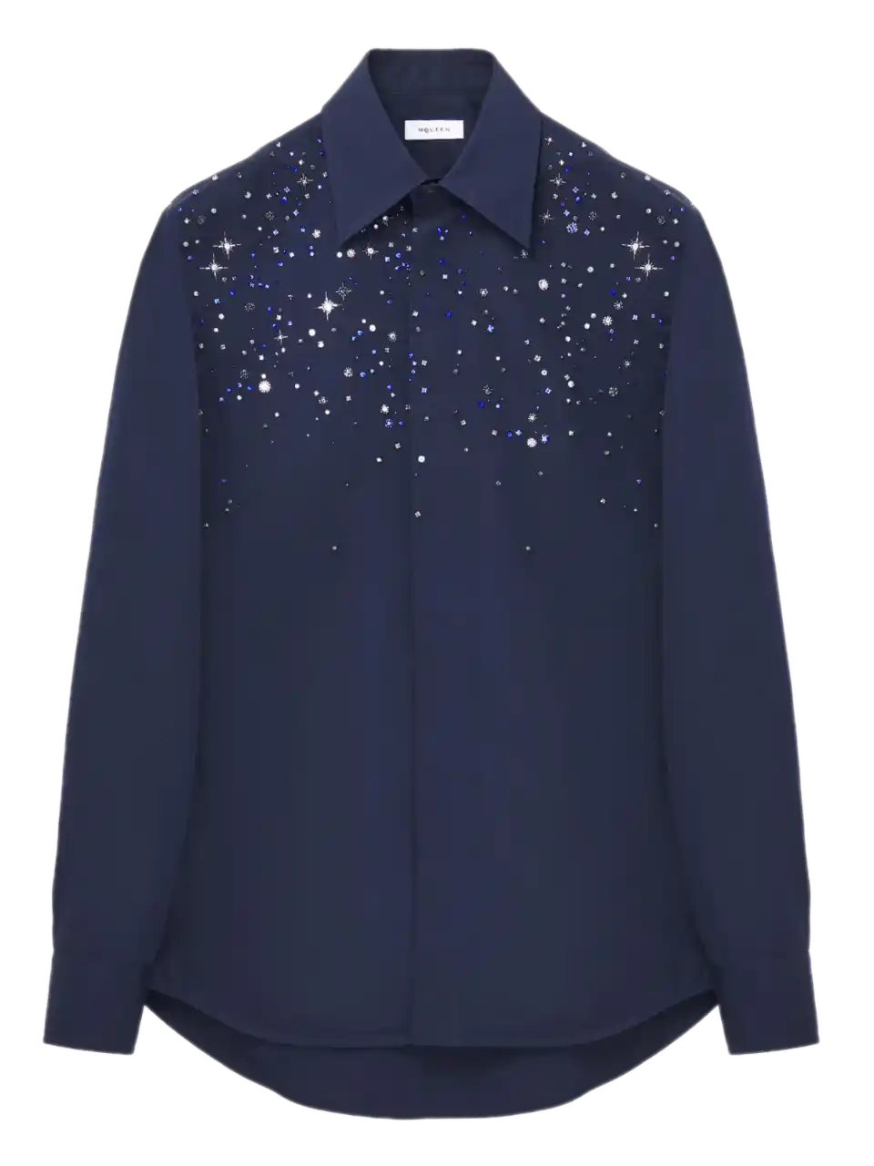 McQueen Constellation Embroidery Shirt - Midnight Blue