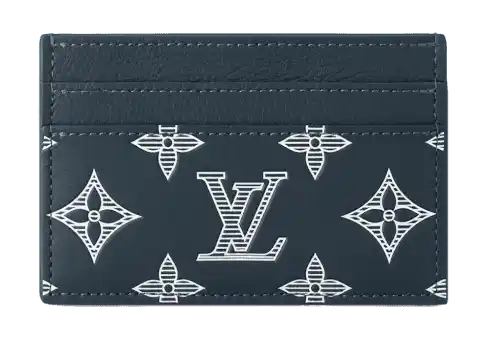 Louis Vuitton Double Card Holder - Navy Blue