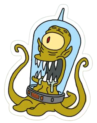 The Simpsons Alien People Sticker
