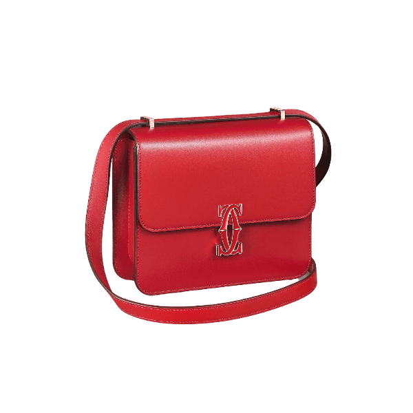 Cartier Mini Shoulder Bag, C De Cartier - Red