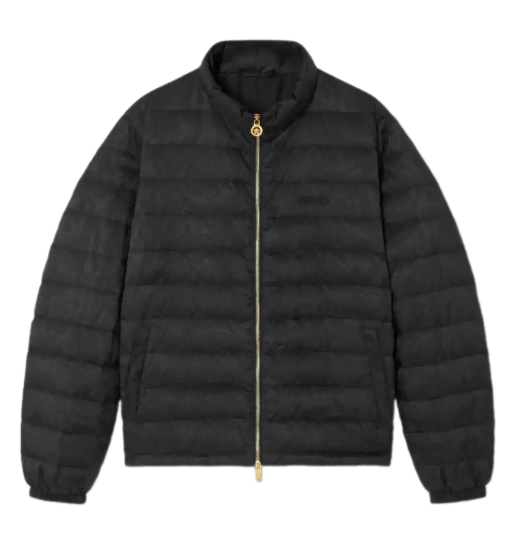Versace Barocco Jacquard Puffer Jacket - Black