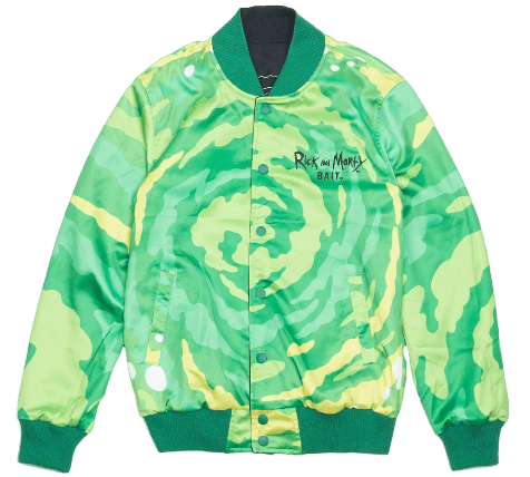 BAIT x Rick And Morty Reversible Varsity Jacket - Black