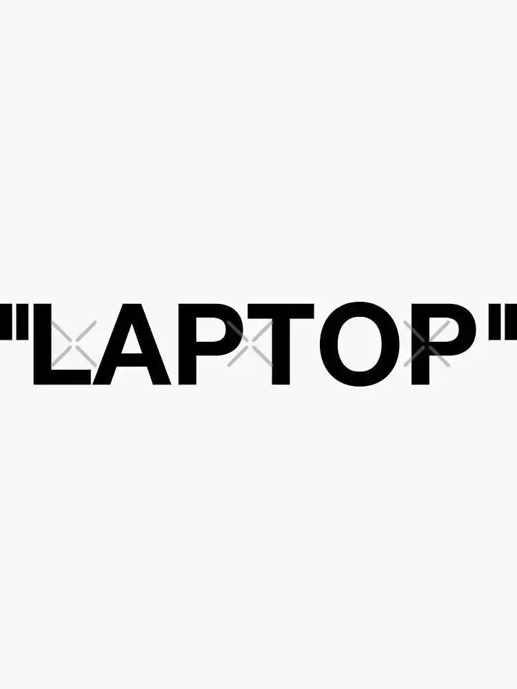 Off-White Sticker - "Laptop"