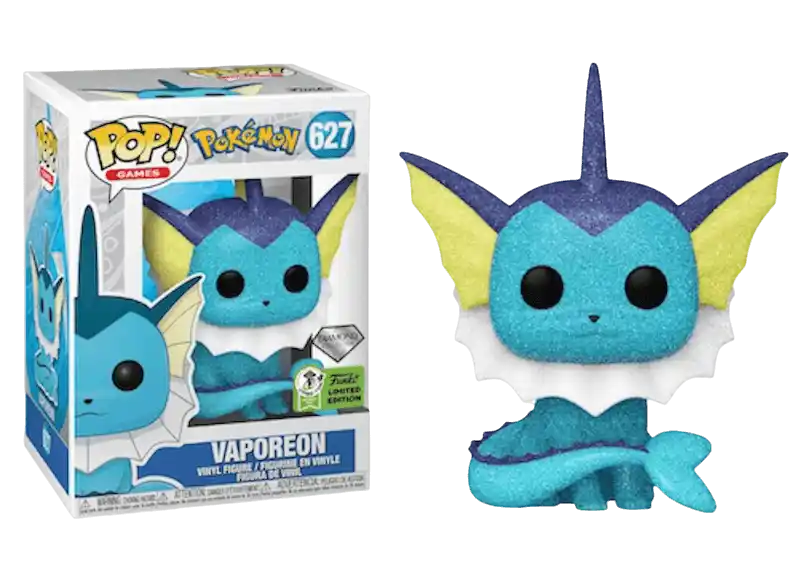 Funko Pop! Games Pokemon Vaporeon (Diamond Collection) 2021 Emerald City Comic Con Figure 627