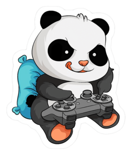 Gaming Panda Sticker