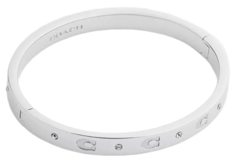 Coach Repeated C Hinged Bangle - Silver