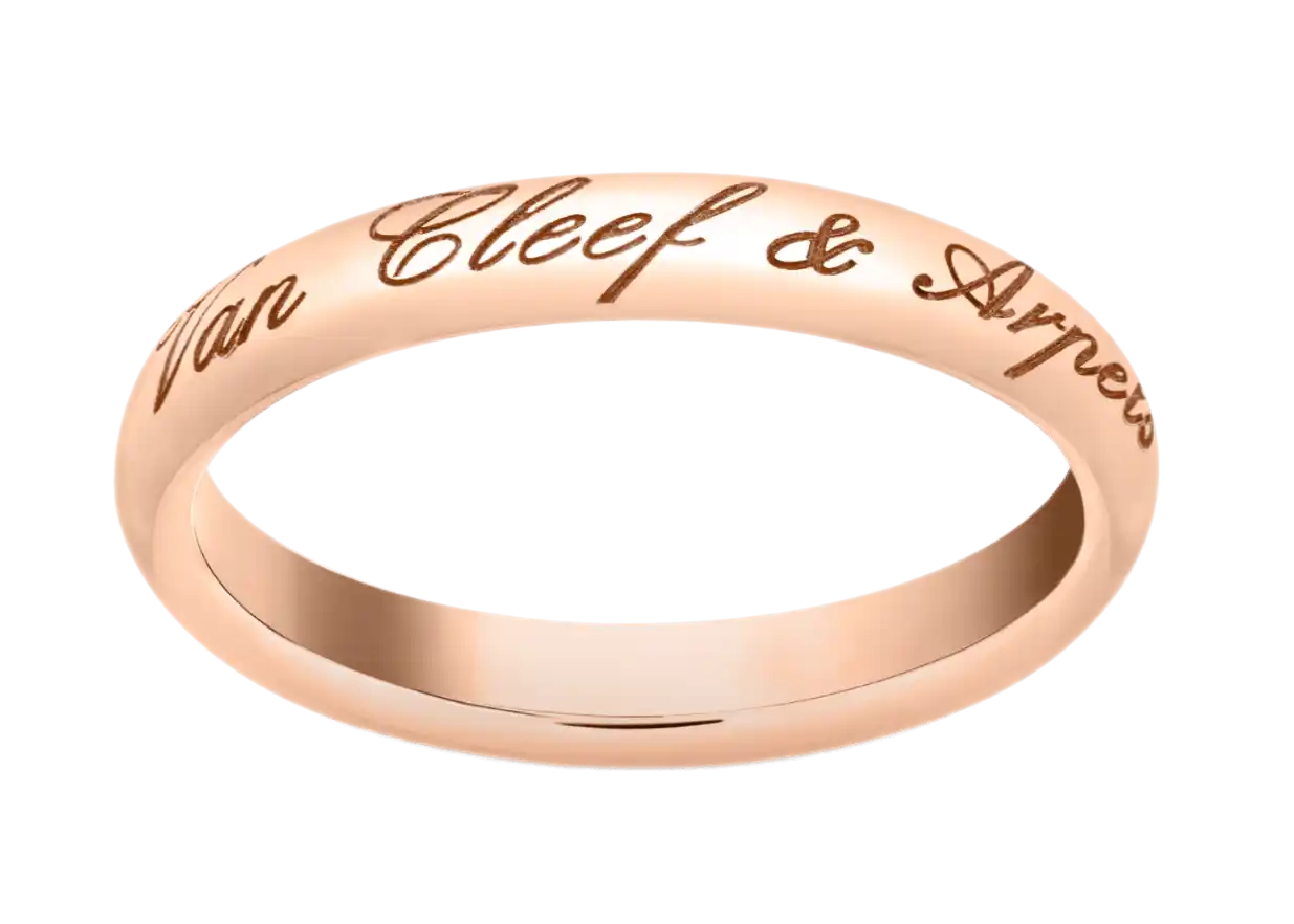 Van Cleef Tendrement Signature Wedding Band - Rose Gold