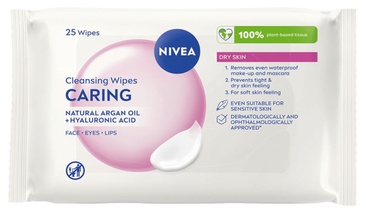 Nivea Caring 3-in-1 Cleansing Face Wipes